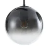 Lámpara colgante Lucande Veloura, 3 luces, 84 cm, cristal, madera