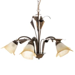 Lámpara colgante Lucrezia de 5 luces, bronce