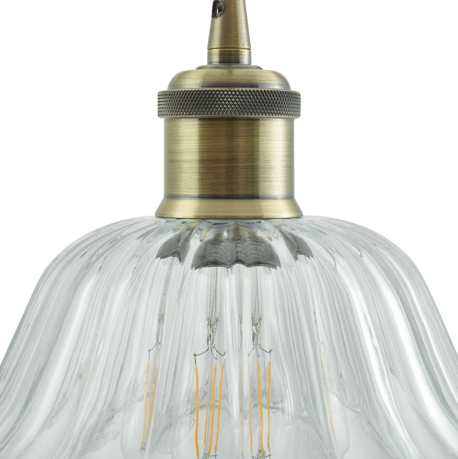 Lámpara colgante Ludowika de Lindby, transparente, cristal, Ø25 cm, E27