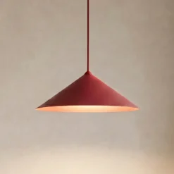 Lámpara colgante Lume L, color burdeos, metal, Ø 40 cm, GX53