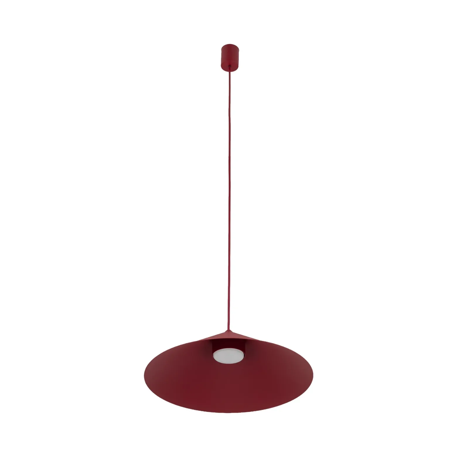 Lámpara colgante Lume L, color burdeos, metal, Ø 40 cm, GX53