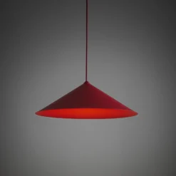 Lámpara colgante Lume L, color burdeos, metal, Ø 40 cm, GX53