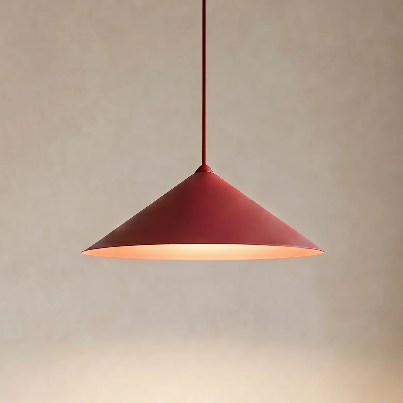 Lámpara colgante Lume L, color burdeos, metal, Ø 40 cm, GX53