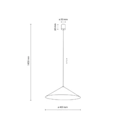 Lámpara colgante Lume L, marrón, metal, Ø 40 cm, GX53