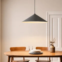 Lámpara colgante Lume XL, marrón, metal, Ø 49 cm, GX53