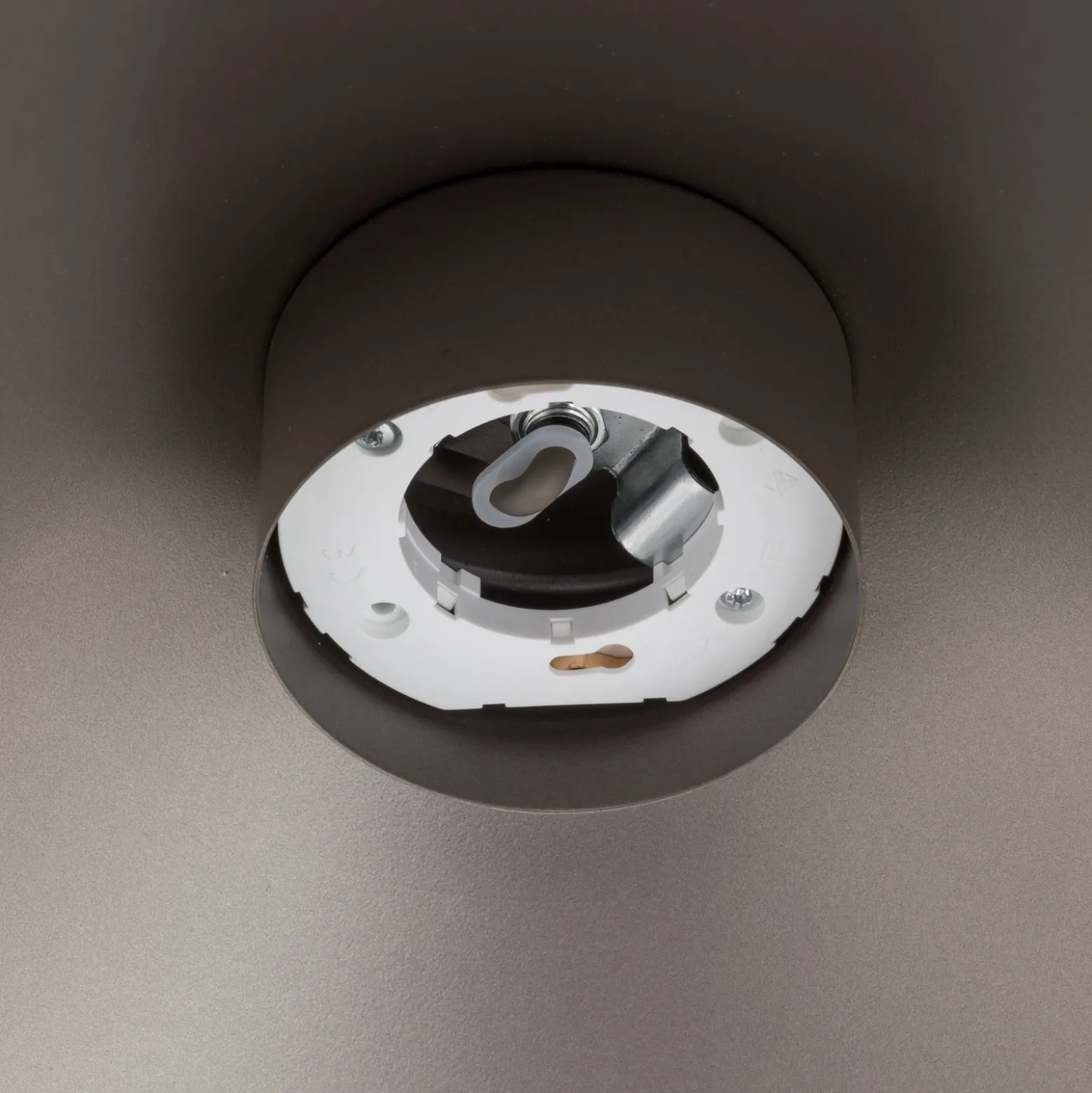 Lámpara colgante Lume XL, marrón, metal, Ø 49 cm, GX53
