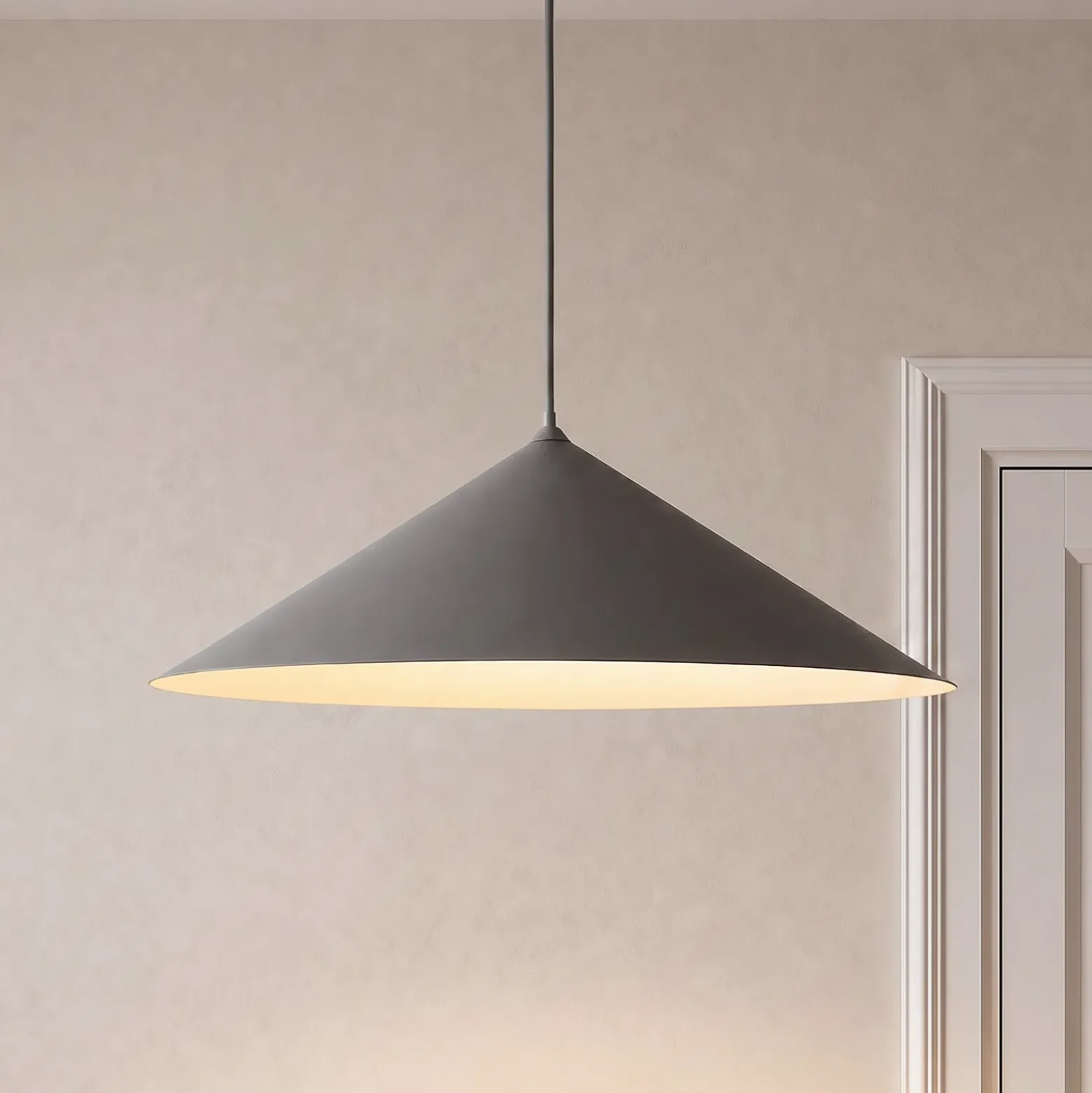 Lámpara colgante Lume XL, marrón, metal, Ø 49 cm, GX53