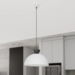 Lámpara colgante Lunaro, blanca, Ø 40 cm, metal