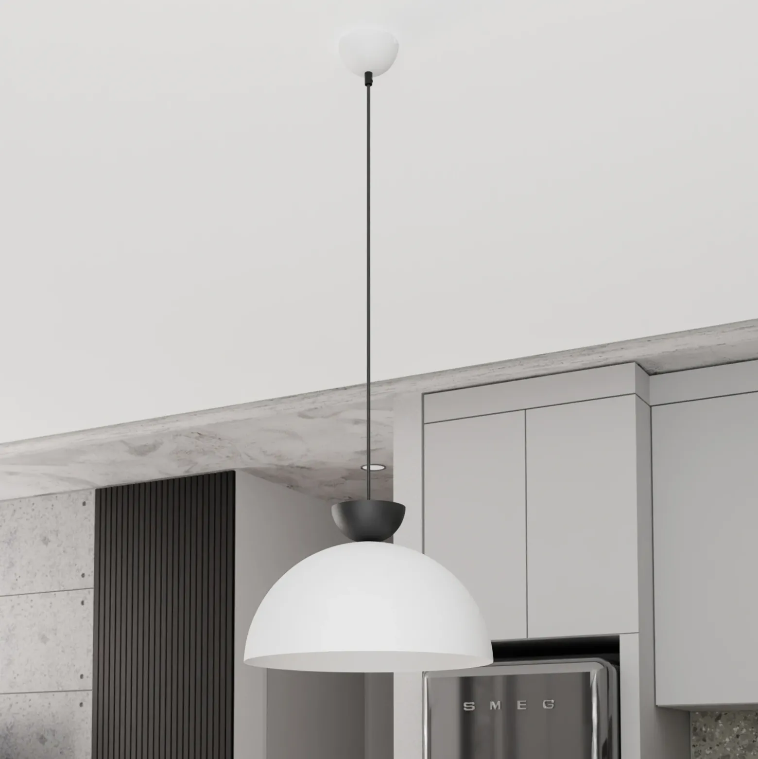 Lámpara colgante Lunaro, blanca, Ø 40 cm, metal