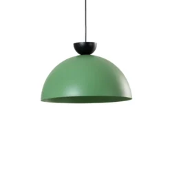 Lámpara colgante Lunaro, verde, Ø 40 cm, metal
