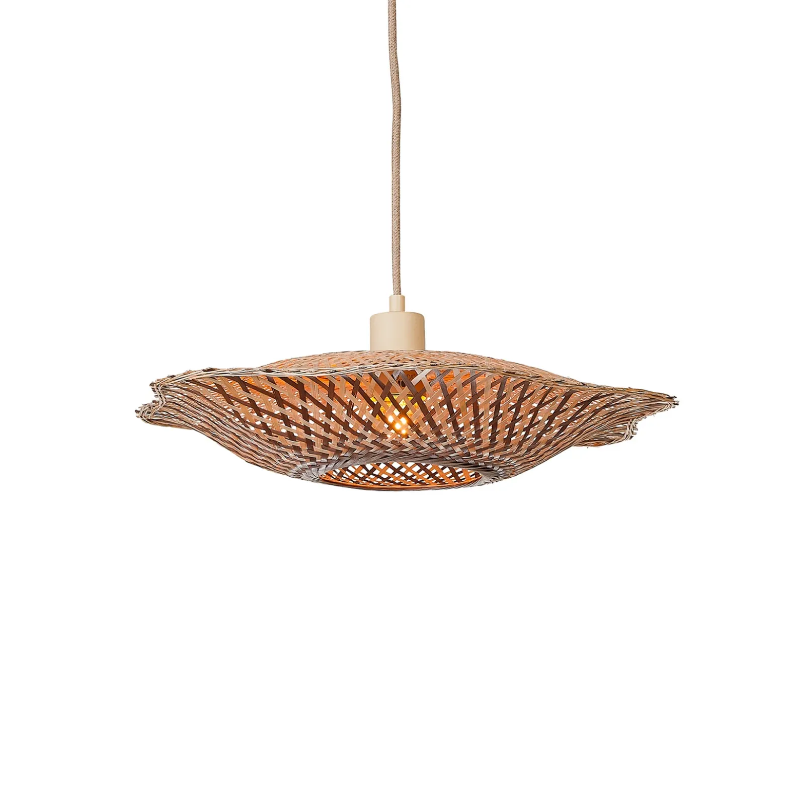 Lámpara colgante Madura de GOOD & MOJO, Ø 44 cm, natural/marrón, bambú