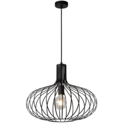Lámpara colgante Manuela en negro, 50 cm