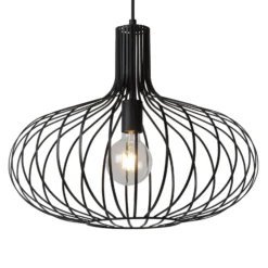 Lámpara colgante Manuela en negro, 50 cm
