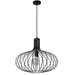 Lámpara colgante Manuela en negro, 50 cm