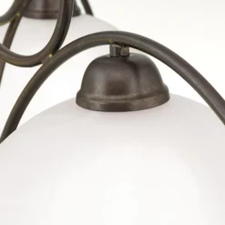 lámpara colgante Marco de 3 luces con cristal de alabastro