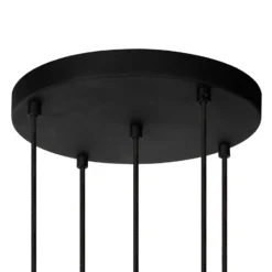 Lámpara colgante Marius, negro, 5 luces