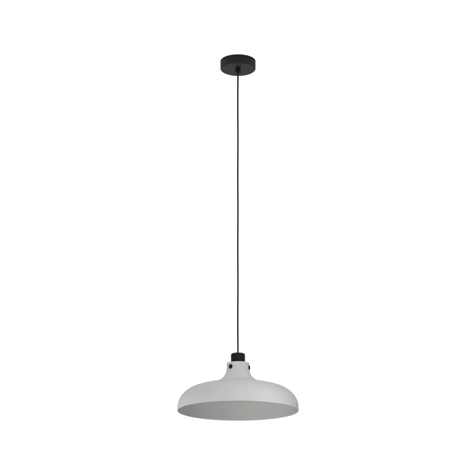 Lámpara colgante Matlock, Ø 38 cm, gris/negro, acero