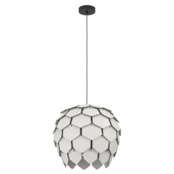 Lámpara colgante Mattanza con pantalla gris