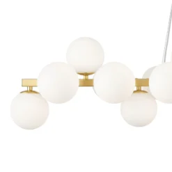 Lámpara colgante Maytoni Dallas, 25 luces, larga, dorada