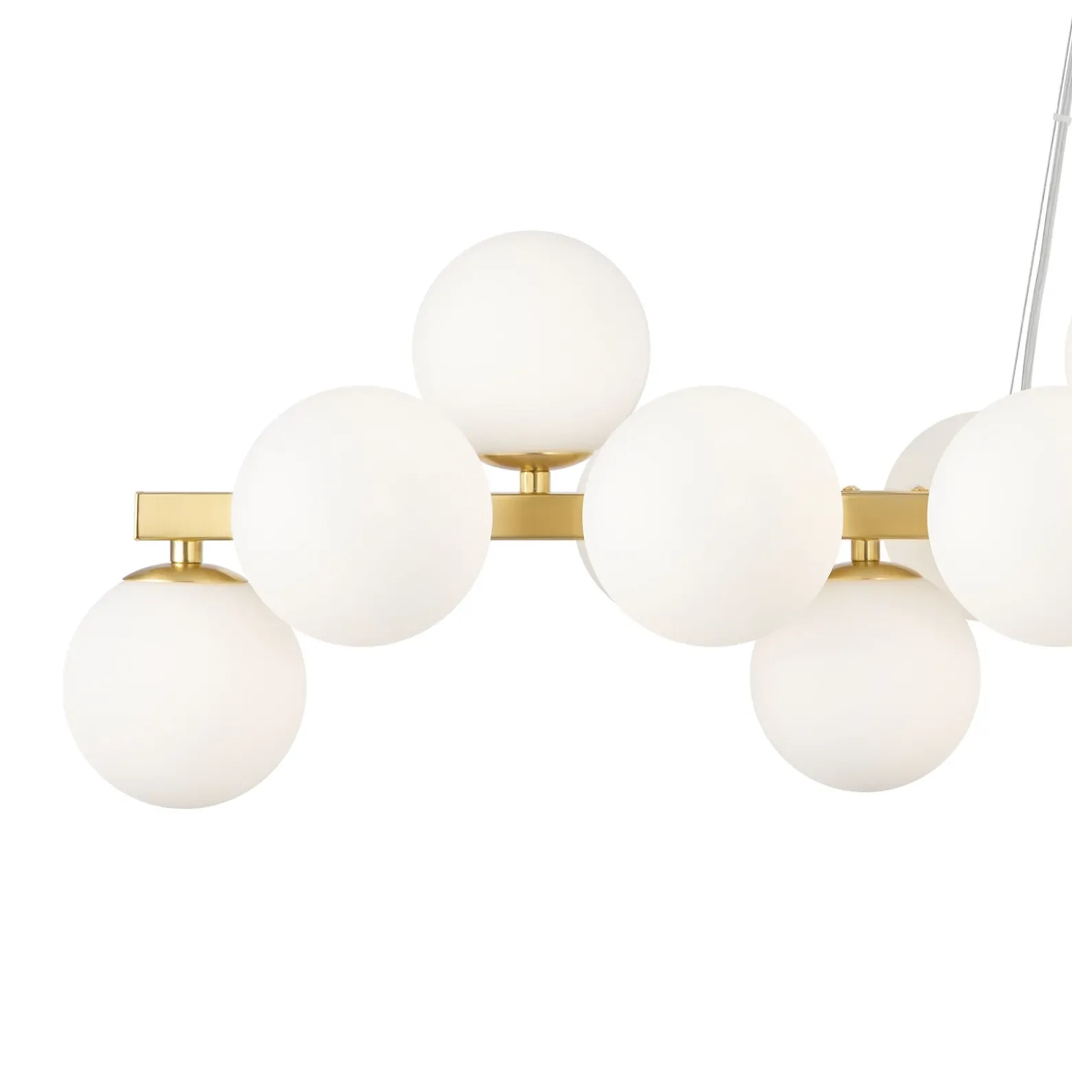 Lámpara colgante Maytoni Dallas, 25 luces, larga, dorada