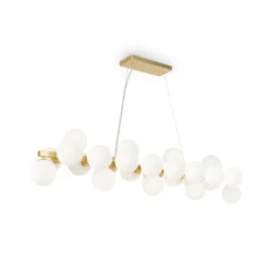 Lámpara colgante Maytoni Dallas, 25 luces, larga, dorada