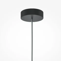Lámpara colgante Maytoni Kyoto, negra, Ø 10 cm, mármol, cristal