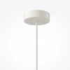 Lámpara colgante Maytoni Kyoto, blanca, Ø 10 cm, mármol, cristal