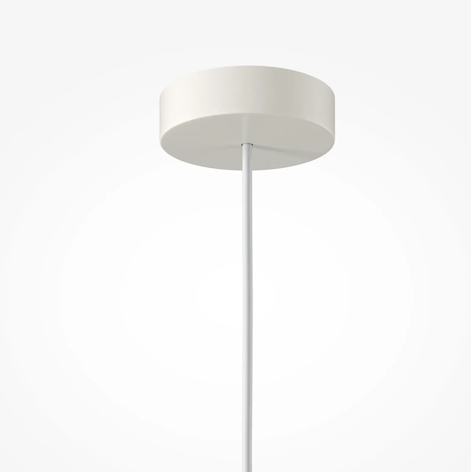 Lámpara colgante Maytoni Kyoto, blanca, Ø 10 cm, mármol, cristal
