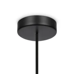 Lámpara colgante Maytoni Memory, negra, Ø 8 cm, cerámica, cristal