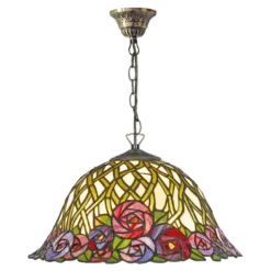 Lámpara colgante Melika estilo Tiffany, 1 luz