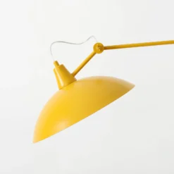 Lámpara colgante Melos, amarilla, Ø 36 cm, metal