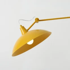 Lámpara colgante Melos, amarilla, Ø 36 cm, metal