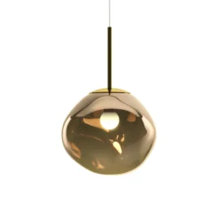 Lámpara colgante Melt de Tom Dixon, Ø 28 cm, color bronce, portalámparas