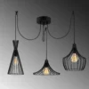 Lámpara colgante Mezopotamya N-1291 3 luces negro