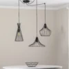 Lámpara colgante Mezopotamya N-1291 3 luces negro