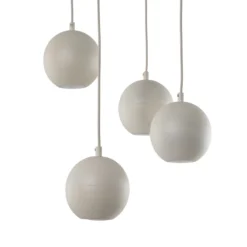 Lámpara colgante Midway, color arena, 4 luces, Ø 35 cm, GU10