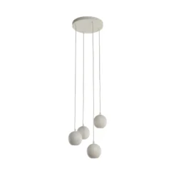 Lámpara colgante Midway, color arena, 4 luces, Ø 35 cm, GU10