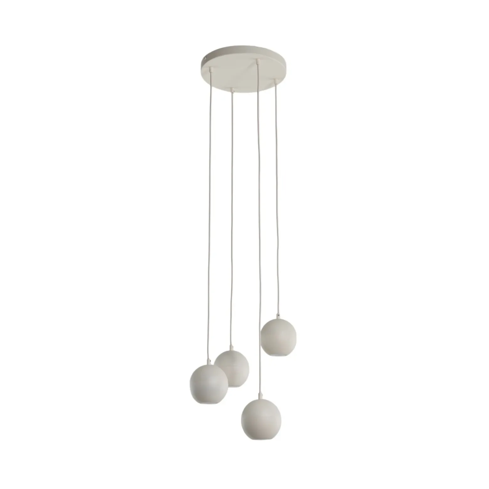 Lámpara colgante Midway, color arena, 4 luces, Ø 35 cm, GU10
