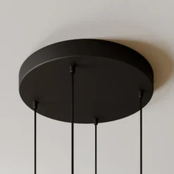 Lámpara colgante Midway, negra, 4 luces, Ø 35 cm, GU10