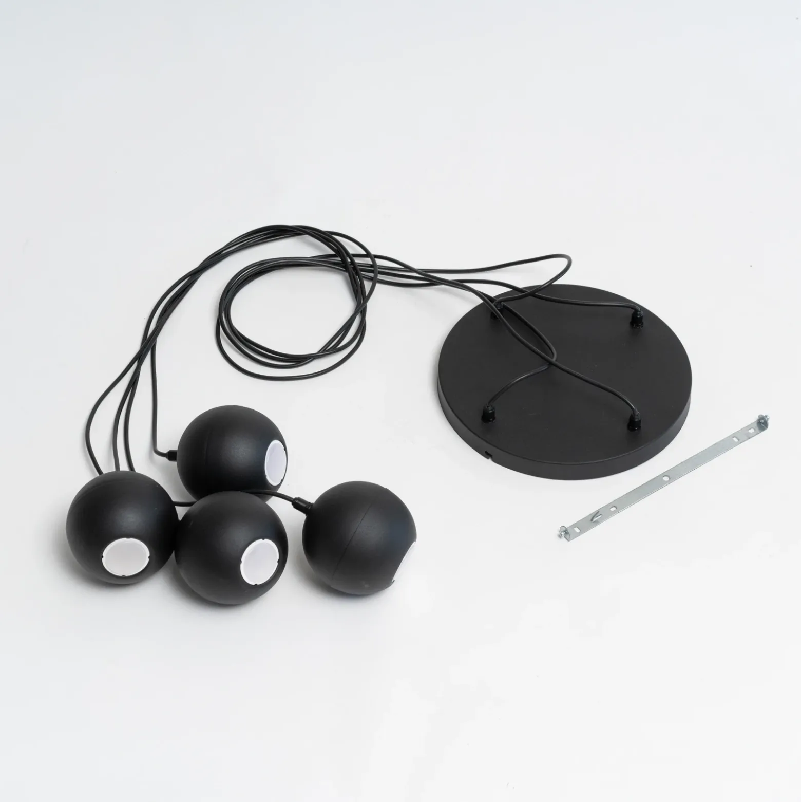 Lámpara colgante Midway, negra, 4 luces, Ø 35 cm, GU10