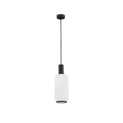 Lámpara colgante Milano, blanca, 14 cm, 1 luz, cilíndrica