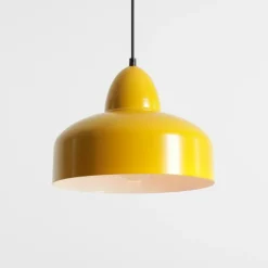 Lámpara colgante Mille, de 1 luz, amarillo mostaza