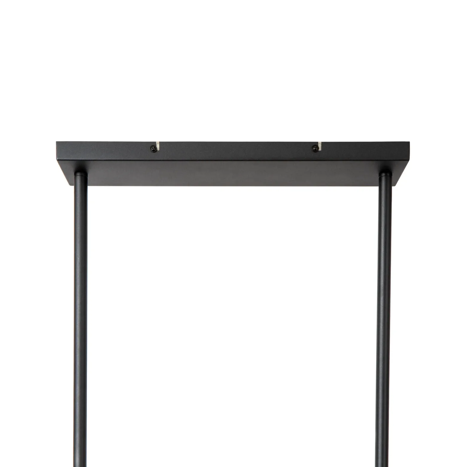 Lámpara colgante Milonga, negra, longitud 100 cm, metal/madera