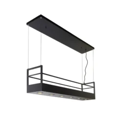 Lámpara colgante Miravelle polvo 6 luces negro