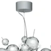 Lámpara colgante Molécula, color cromo, metal, 12 luces, G4
