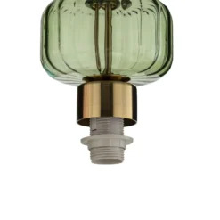 Lámpara colgante Molly, ámbar/dorado, 1 luz, cristal, Ø 12 cm