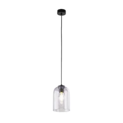 Lámpara colgante Molly, púrpura, Ø 14 cm, metal/vidrio
