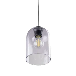 Lámpara colgante Molly, púrpura, Ø 14 cm, metal/vidrio