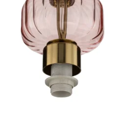 Lámpara colgante Molly, verde/dorado, 1 luz, cristal, Ø 12 cm