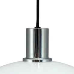 Lámpara colgante Morph de Dyberg Larsen, ópalo, Ø 28 cm, cristal
